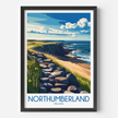 Northumberland Modern Travel Poster