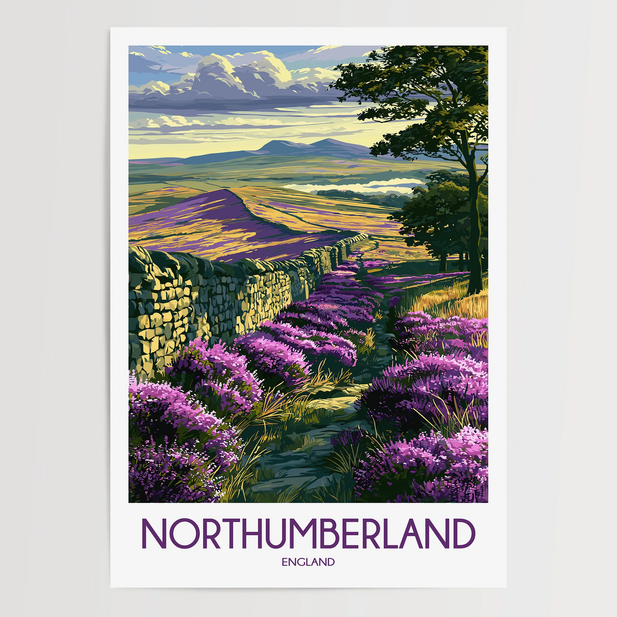 Northumberland Souvenir Poster Print
