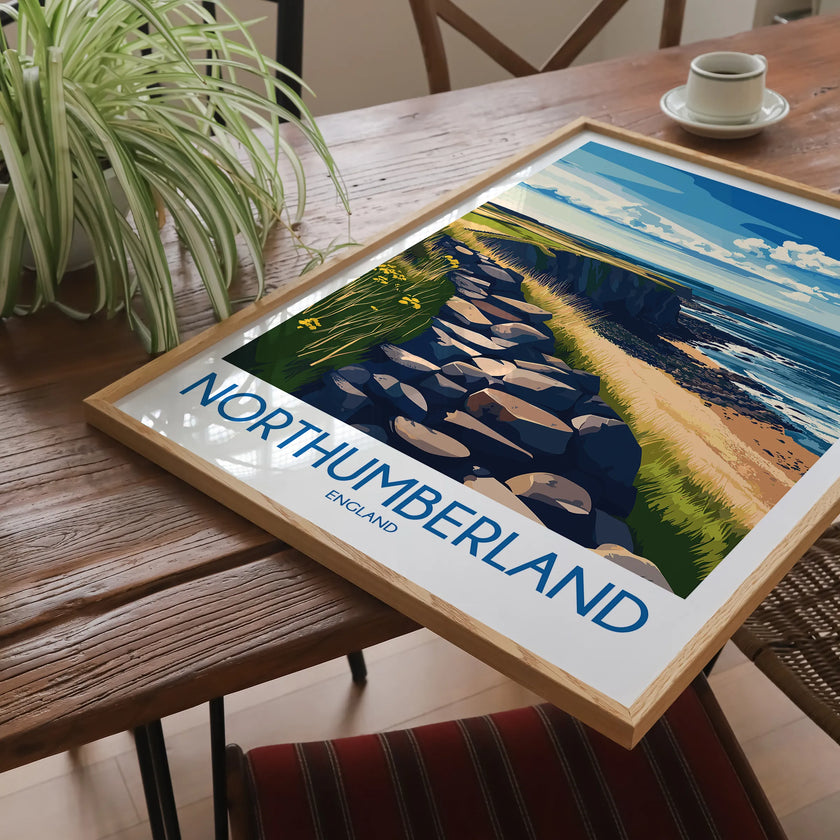 Northumberland Vintage Style Print