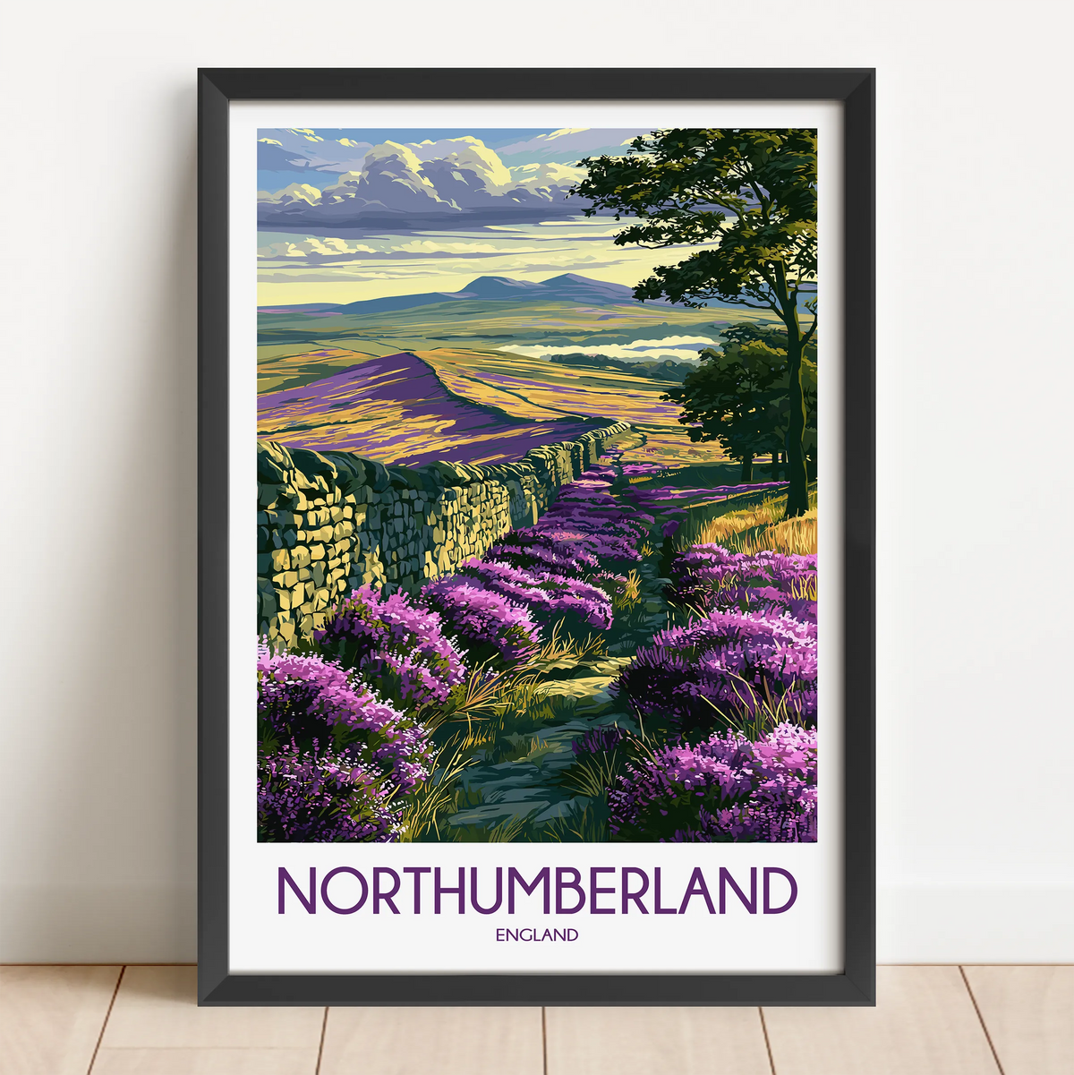 Northumberland Vintage Style Print