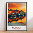 Norwich Modern Travel Poster