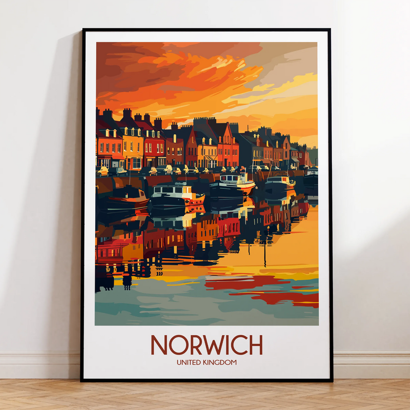 Norwich Modern Travel Poster