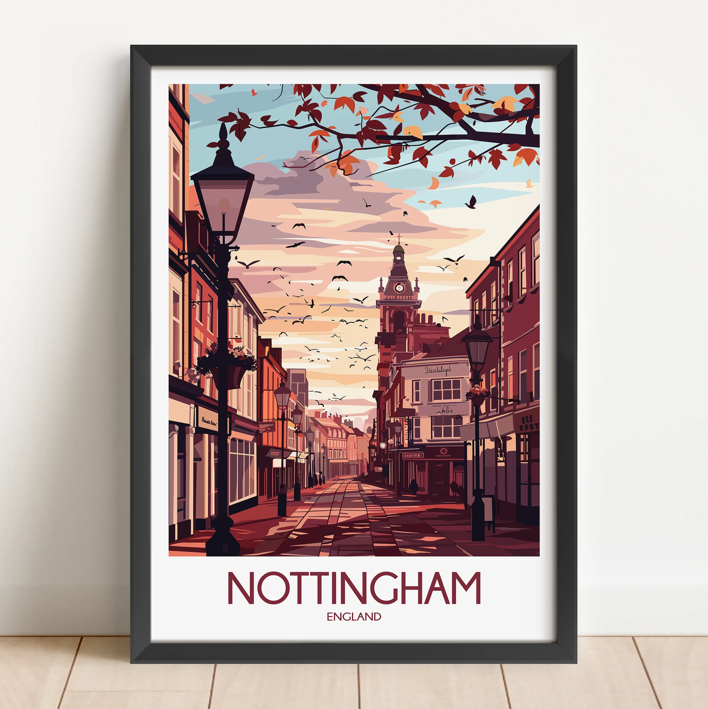 Nottingham Modern Travel Poster