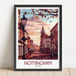 Nottingham Modern Travel Poster
