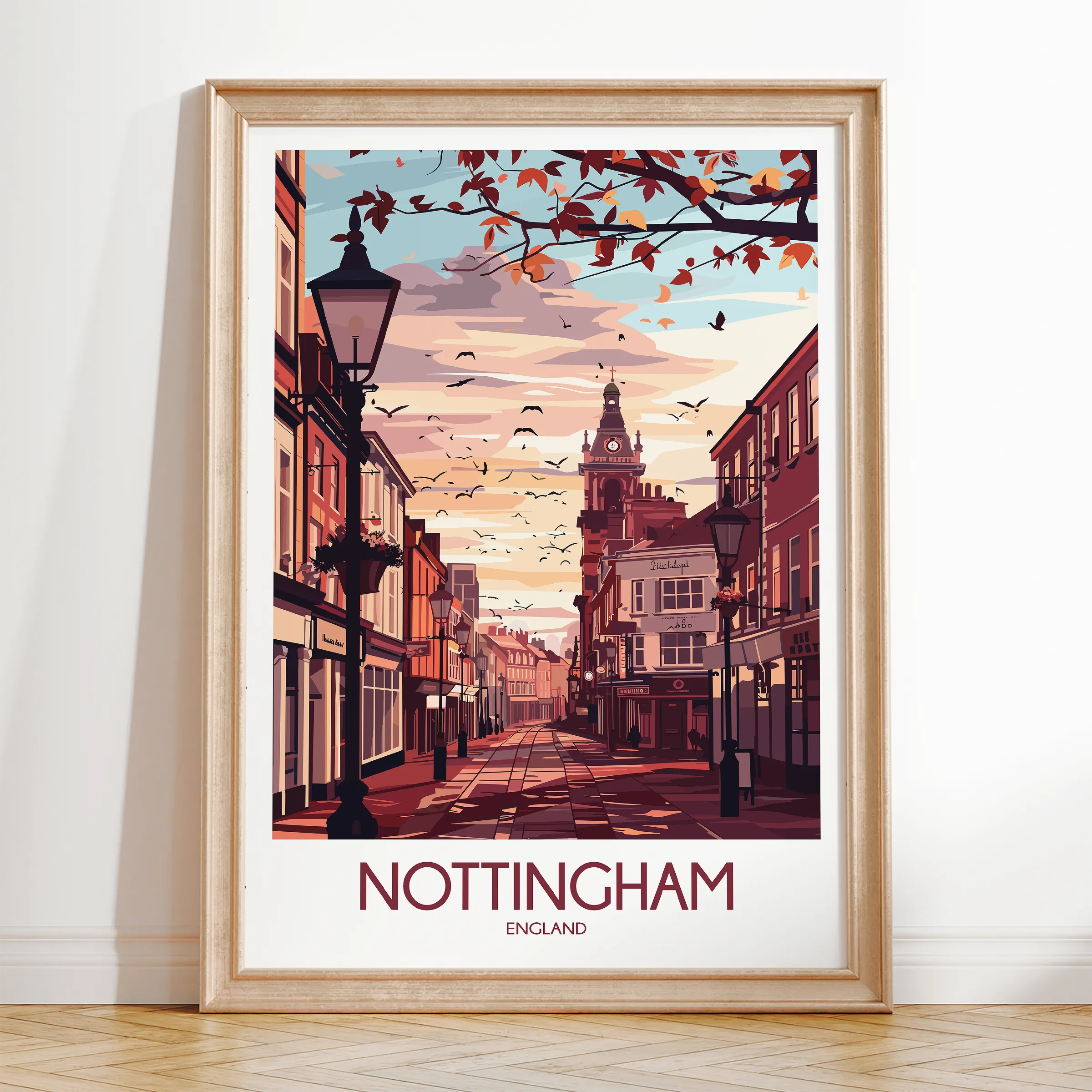 Nottingham Souvenir Poster Print