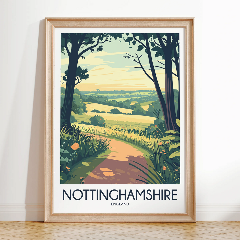 Nottinghamshire Minimalist Wall Art