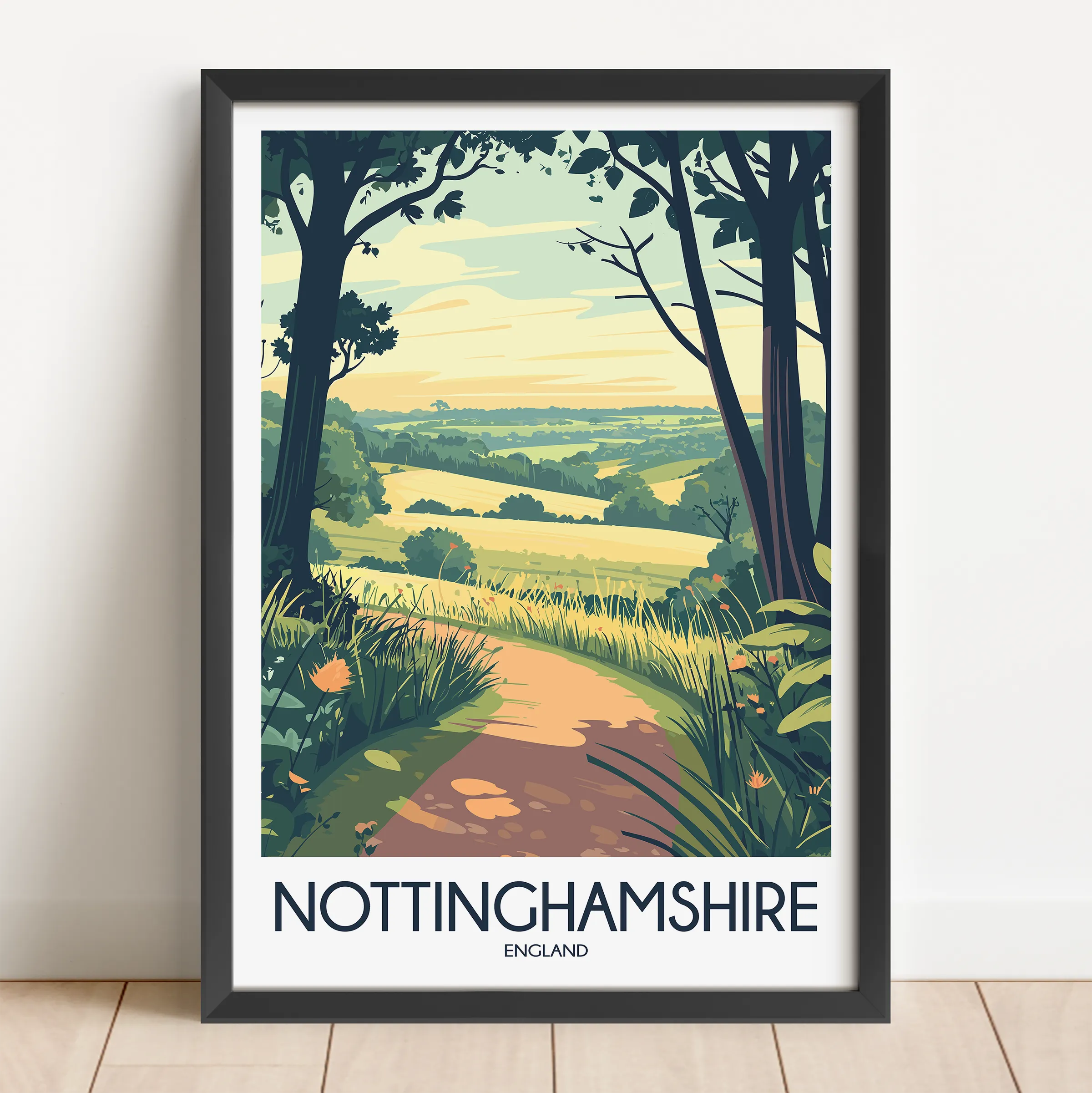 Nottinghamshire Souvenir Poster Print