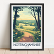Nottinghamshire Souvenir Poster Print