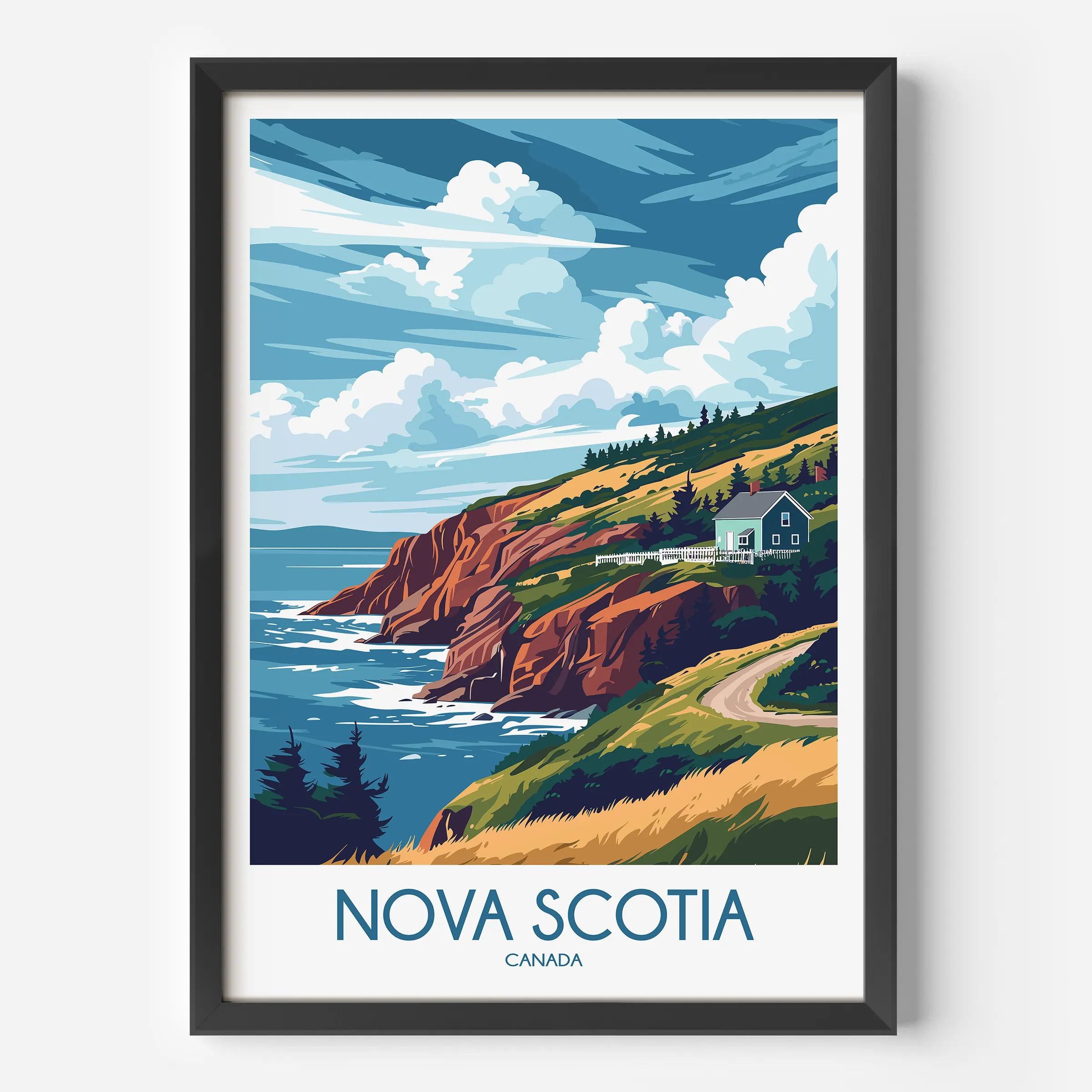 Nova Scotia Minimalist Wall Art