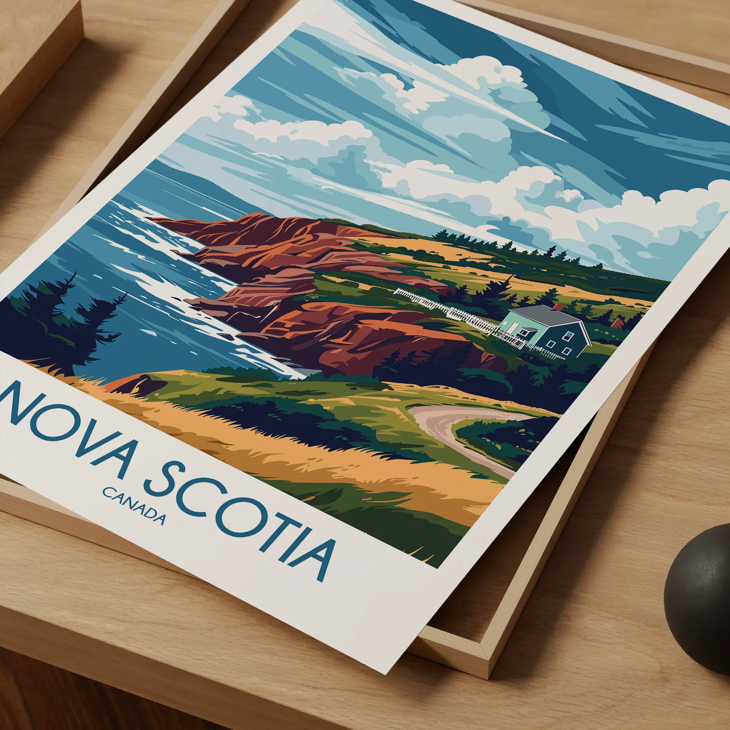 Nova Scotia Retro Travel Illustration