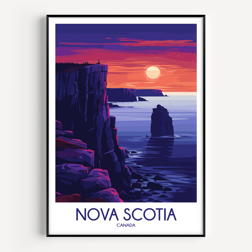 Nova Scotia Vintage Style Print