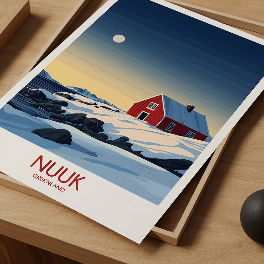 Nuuk Modern Travel Poster