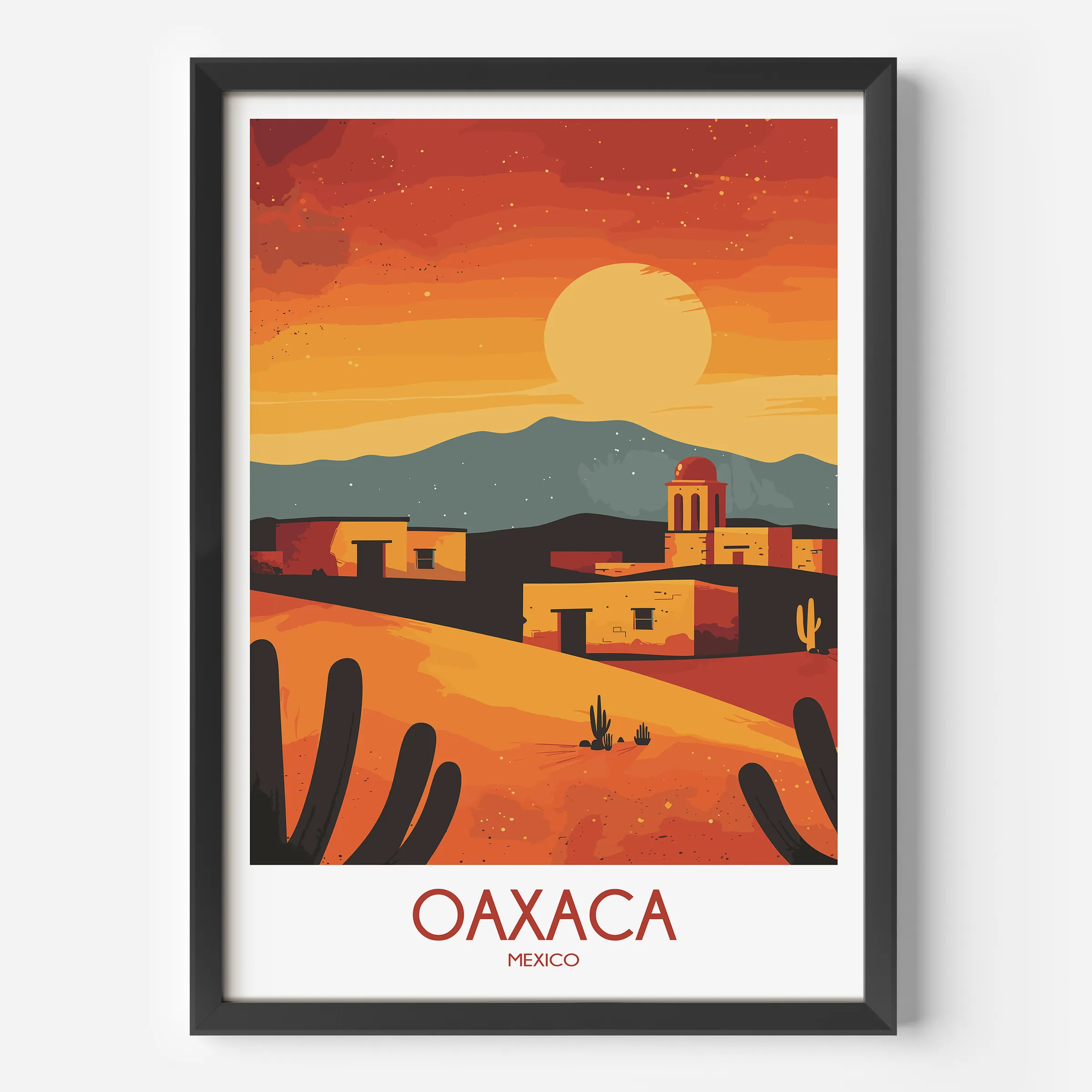 Oaxaca Modern Travel Poster