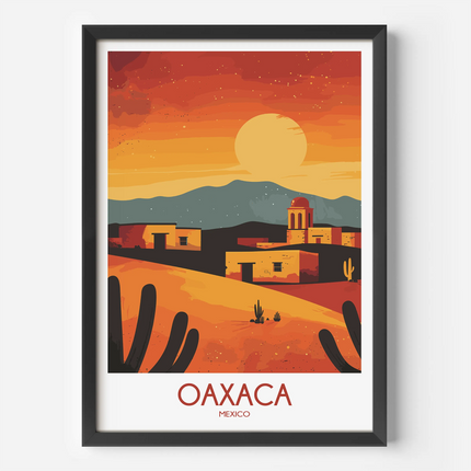 Oaxaca Modern Travel Poster