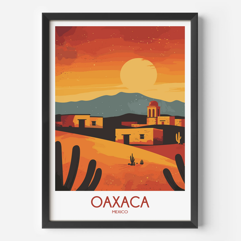 Oaxaca Modern Travel Poster