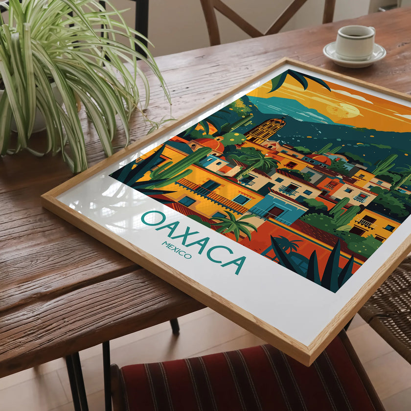 Oaxaca Retro Travel Illustration