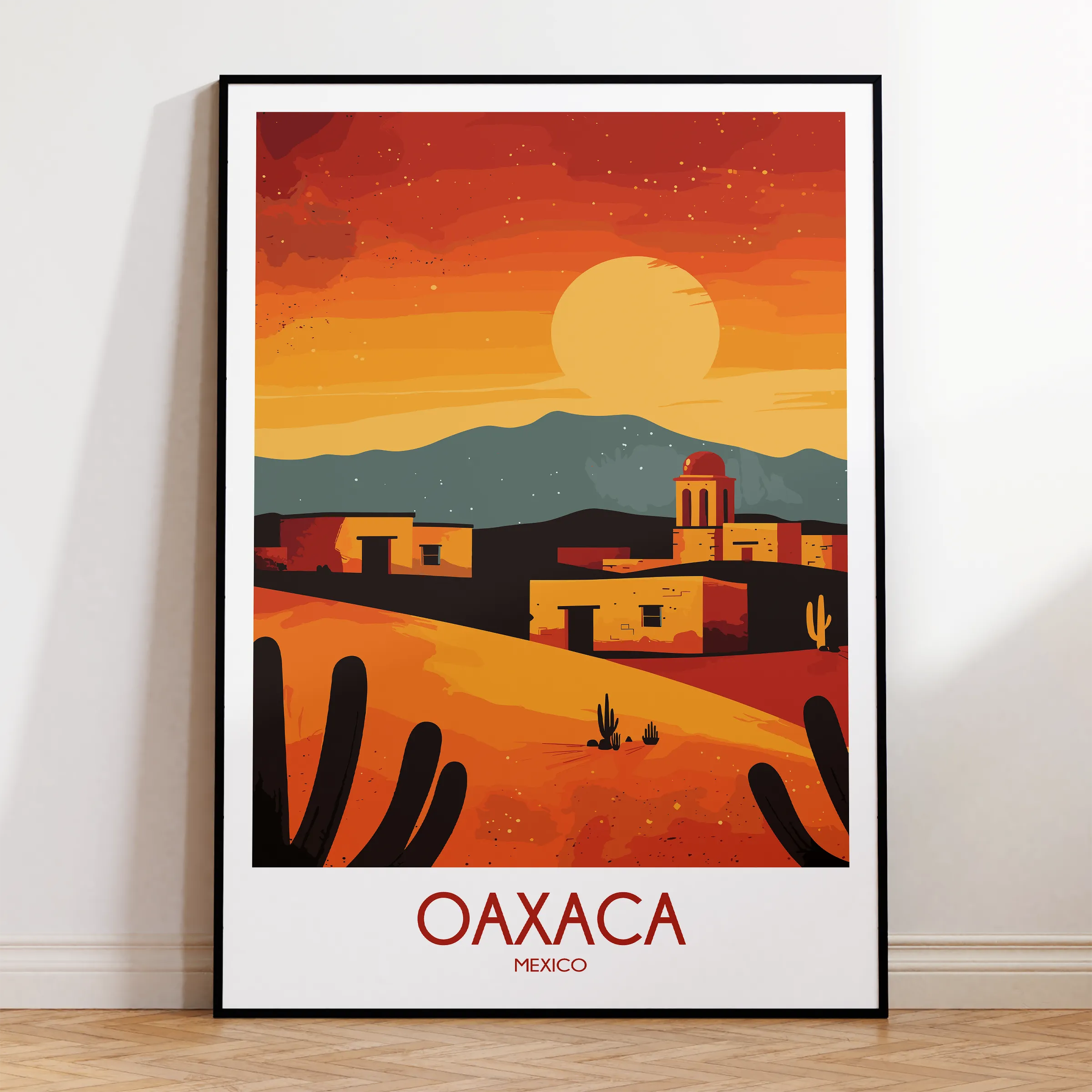 Oaxaca Retro Travel Illustration