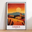 Oaxaca Retro Travel Illustration