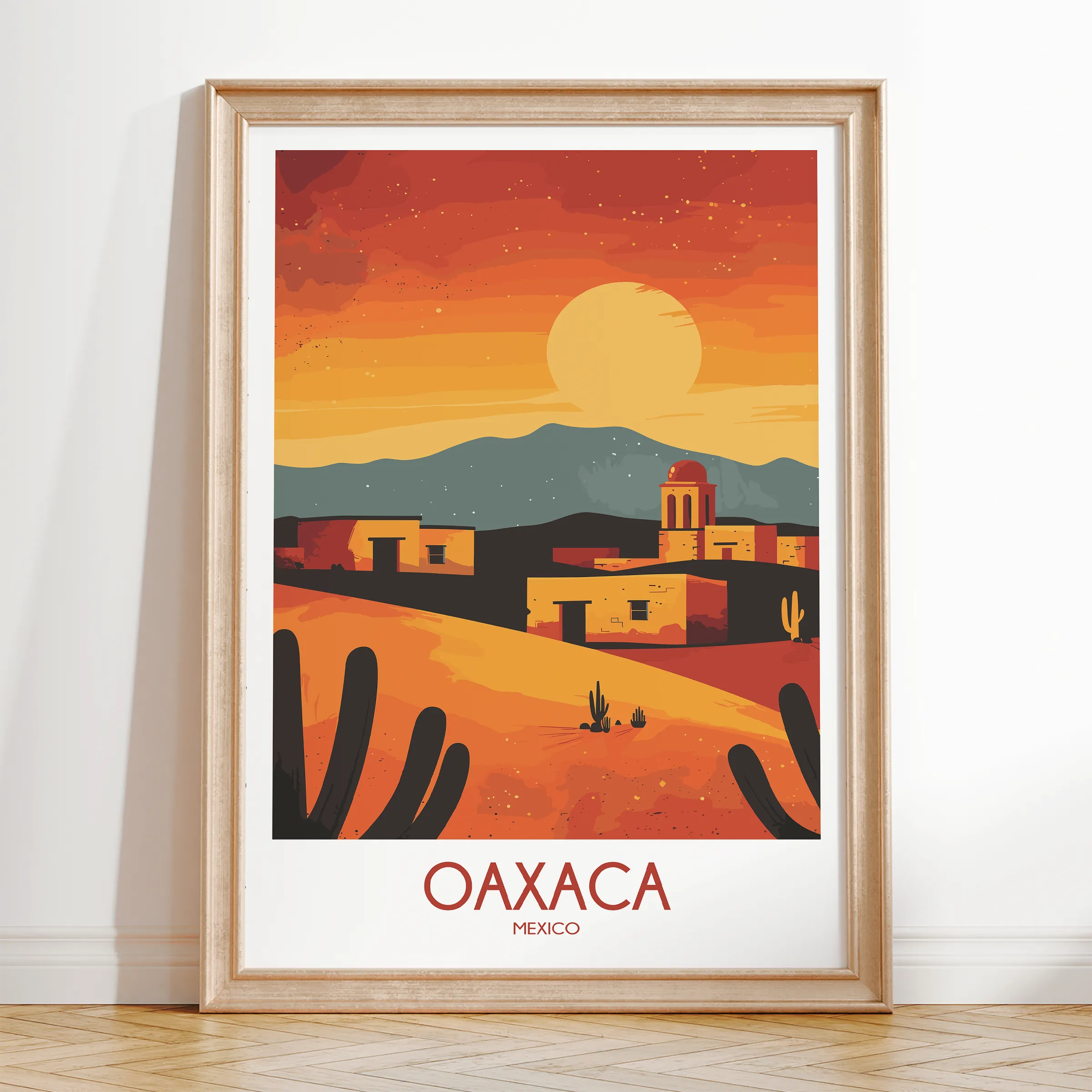 Oaxaca Scenic Landscape Art