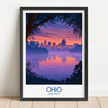 Ohio Modern Travel Poster