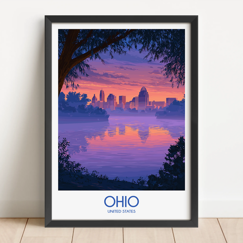 Ohio Modern Travel Poster