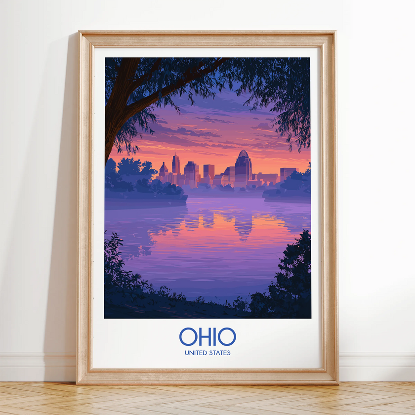 Ohio Vintage Style Print