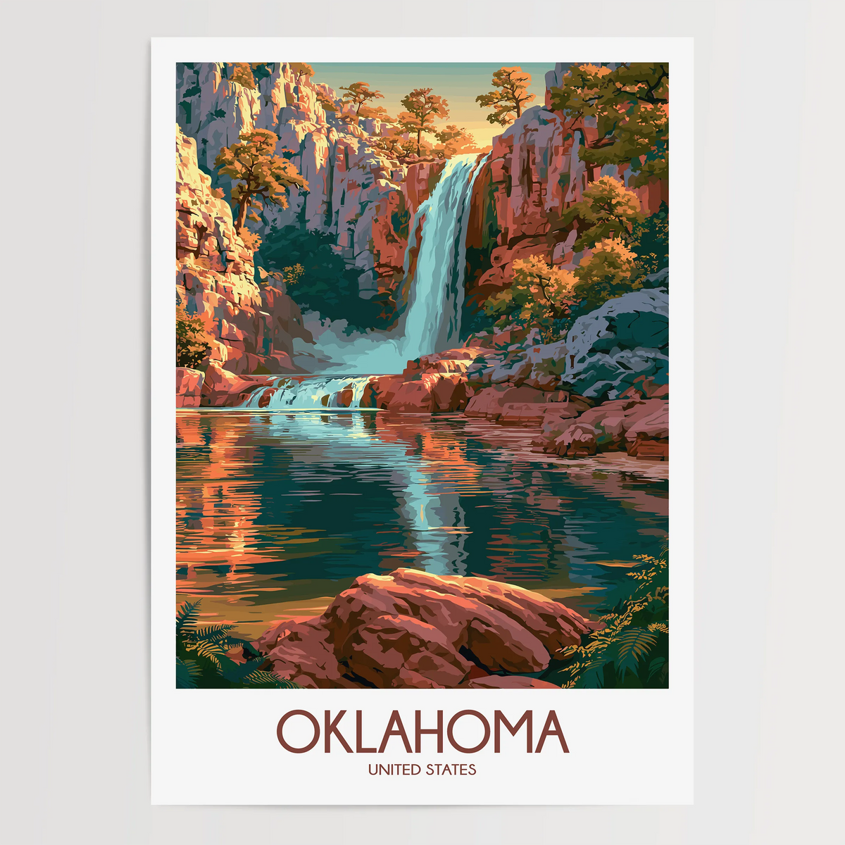 Oklahoma Modern Travel Poster
