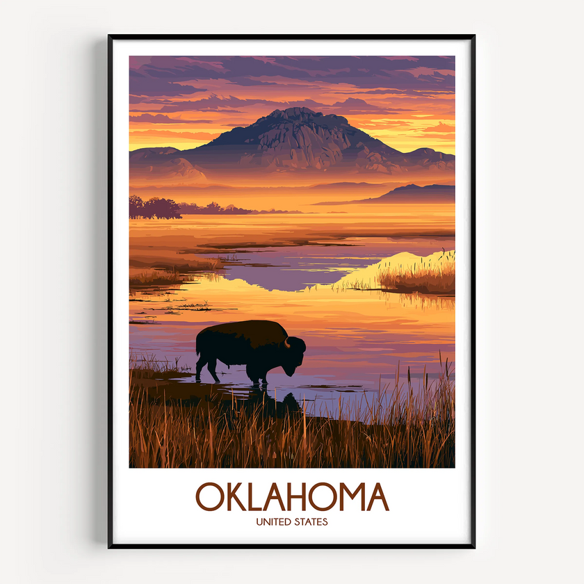 Oklahoma Souvenir Poster Print