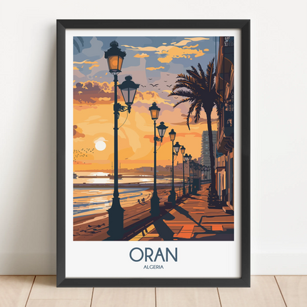 Oran Retro Travel Illustration