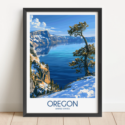 Oregon Modern Travel Poster