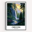 Oregon Modern Travel Poster