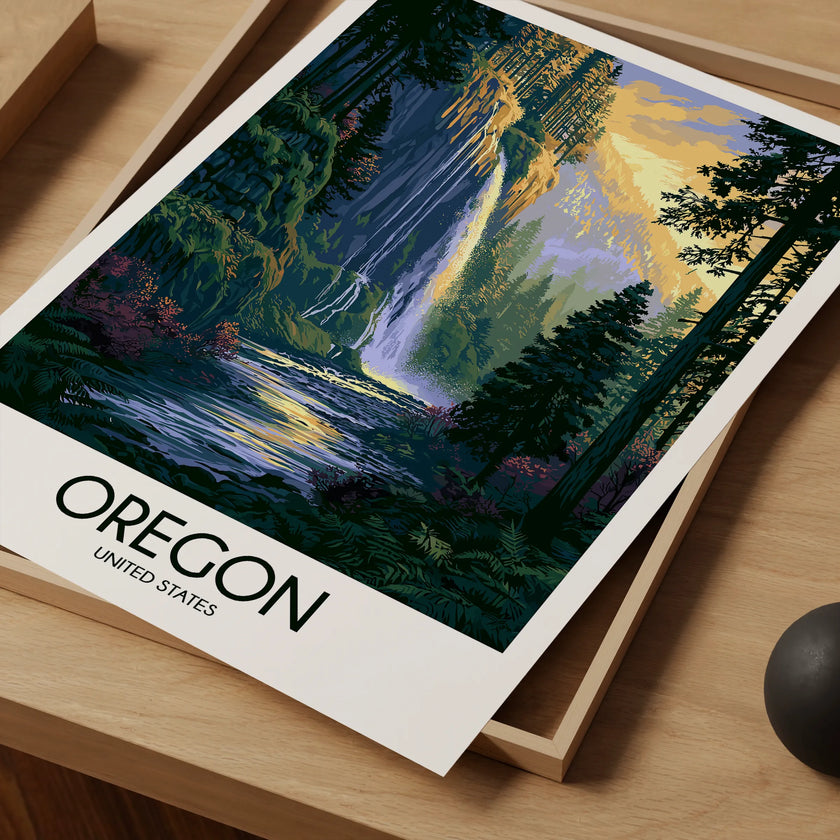 Oregon Vintage Style Print