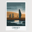 Orkney Modern Travel Poster
