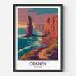 Orkney Modern Travel Poster