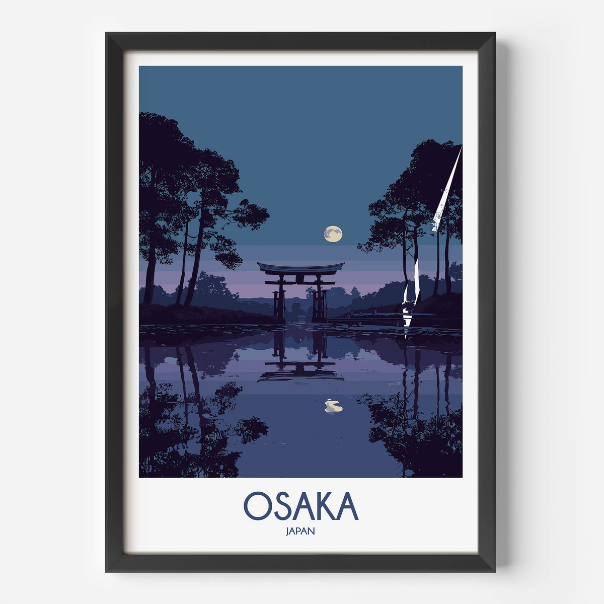 Osaka Modern Travel Poster