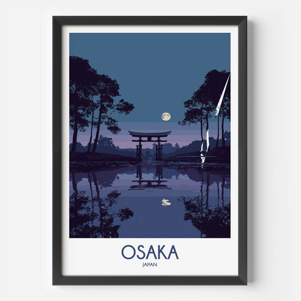 Osaka Modern Travel Poster