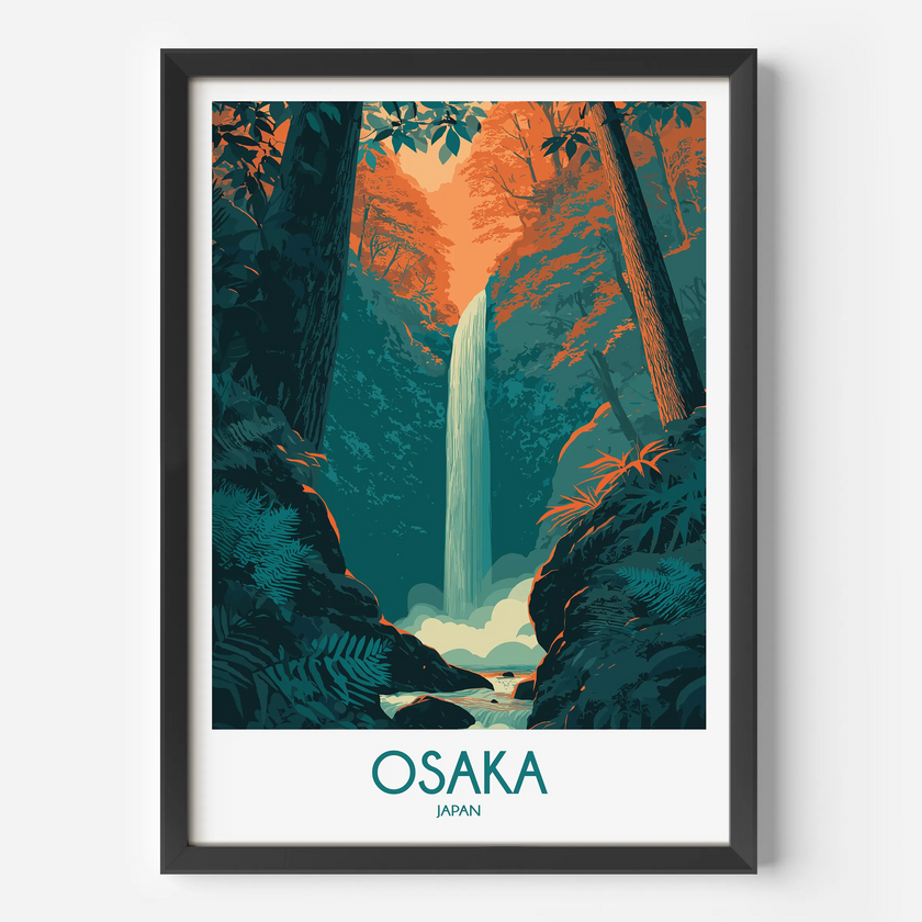 Osaka Modern Travel Poster