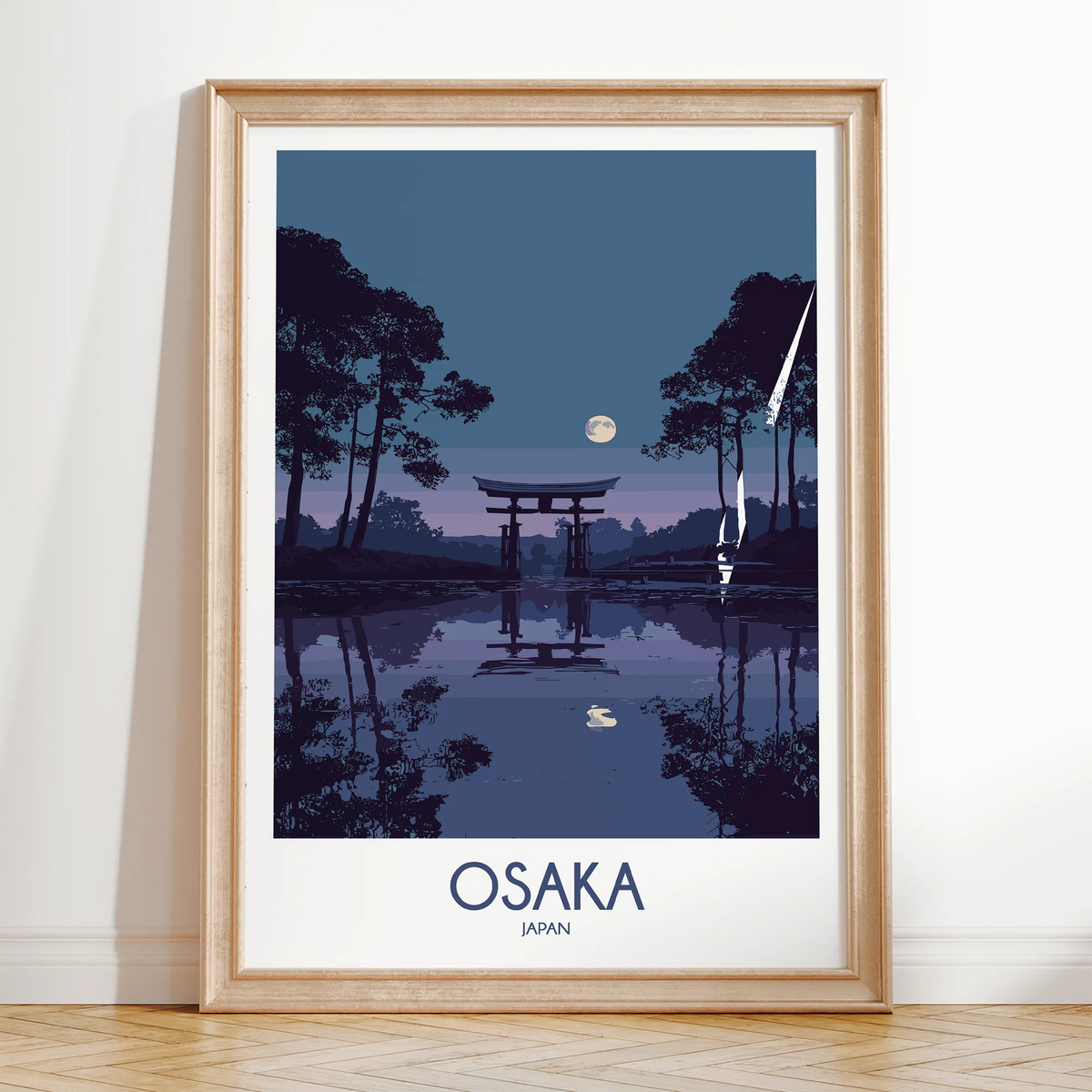 Osaka Retro Travel Illustration