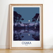 Osaka Retro Travel Illustration