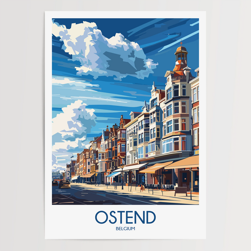 Ostend Modern Travel Poster