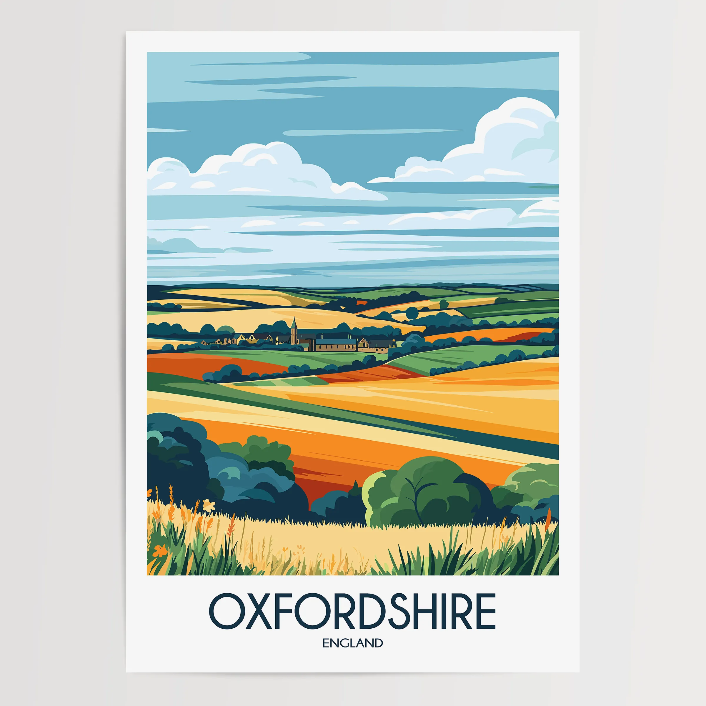 Oxfordshire Destination Art Gift