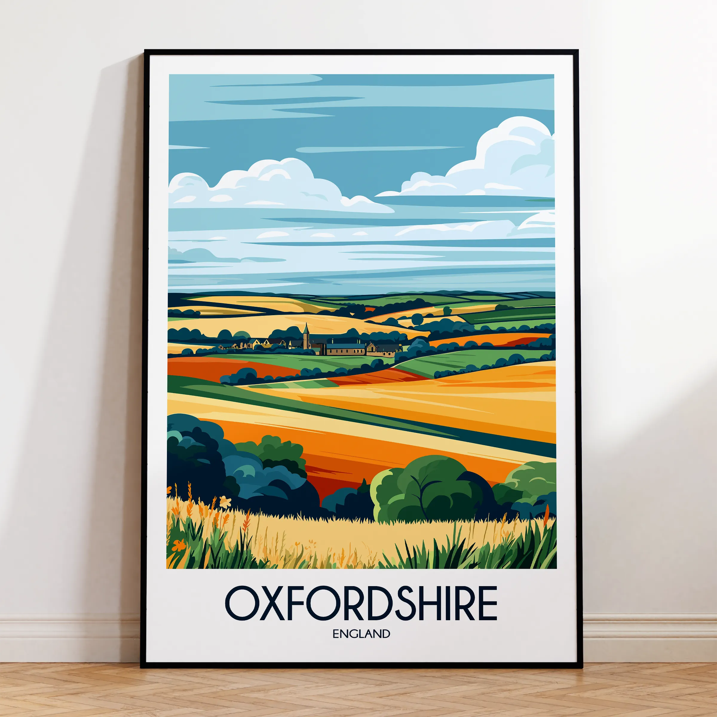 Oxfordshire Minimalist Wall Art