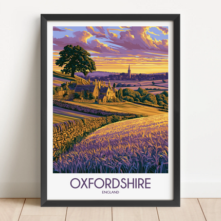 Oxfordshire Modern Travel Poster