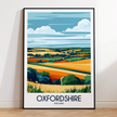 Oxfordshire Modern Travel Poster