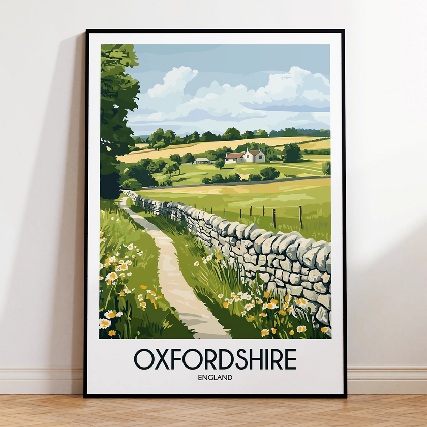 Oxfordshire Modern Travel Poster