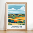 Oxfordshire Retro Travel Illustration