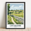 Oxfordshire Retro Travel Illustration