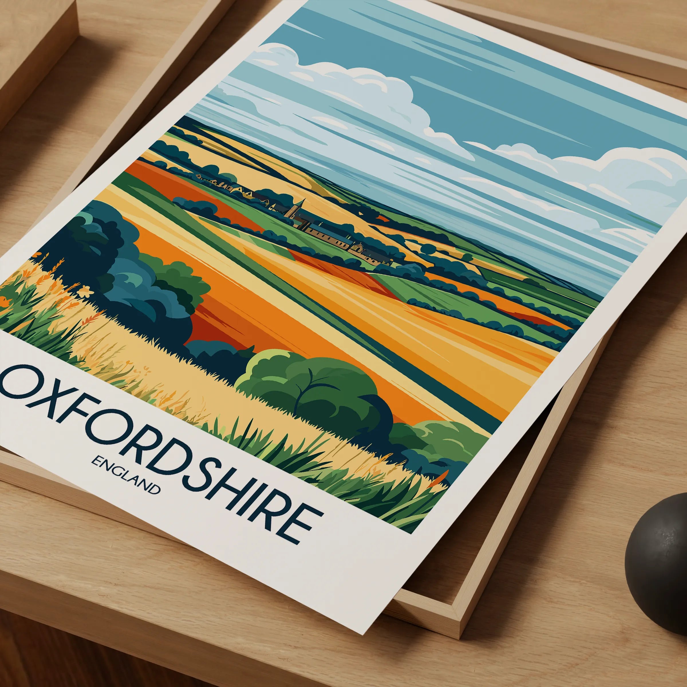 Oxfordshire Souvenir Poster Print