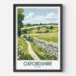Oxfordshire Souvenir Poster Print