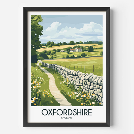 Oxfordshire Souvenir Poster Print